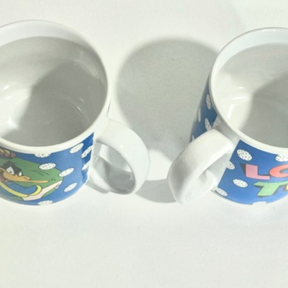 VTG Warner Bros. Daffy Duck Coffee Mug Cups Set Golf Theme Sakura 1994 - Picture 4 of 7
